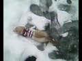 Fiffy the ferret in the snow