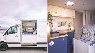 Engineering STUDENT'S CLEVER VAN CONVERSION // MWB With EPIC HOME CINEMA & ELECTRIC Shower & Kitchen by Nate Murphy