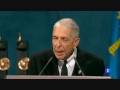 How I Got My Song, Leonard Cohen's speech at the Oct 21, 2011 Prince of Asturias Awards is already available on video uploads, all of which suffer from overdubbing in Spanish that sometimes obscures Cohen's words. In this version, however, all but the first 2-3 minutes of the talk are played from an audio tape with no overdubbing. While that portion of the tape contains ambient noise and some volume and pitch fluctuations, it is significantly easier to understand. A direct English transcript is also available at 1HeckOfAGuy.com: 1heckofaguy.com