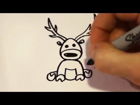 how to draw reindeer