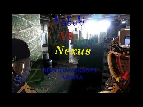 Oregon Airsoft Arena Kabuki VS Nexus 1v1, cheaters and airsoft fail! broken tracer!!!