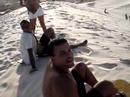 Sandboard na duna mais íngreme de Floripa