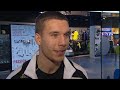 Rene Adler and Lukas Podolski - collecting signatures