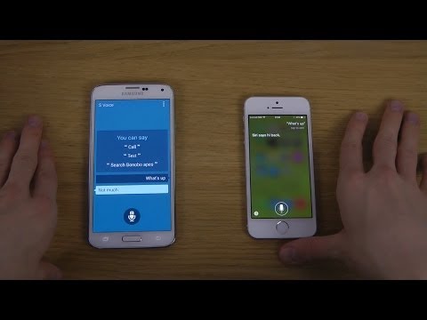 Samsung Galaxy S5 S Voice vs. iPhone 5S Siri