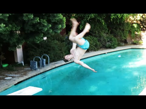 JUMPING IN A FREEZING COLD POOL
