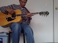 My dad improvising randomly on the guitar.