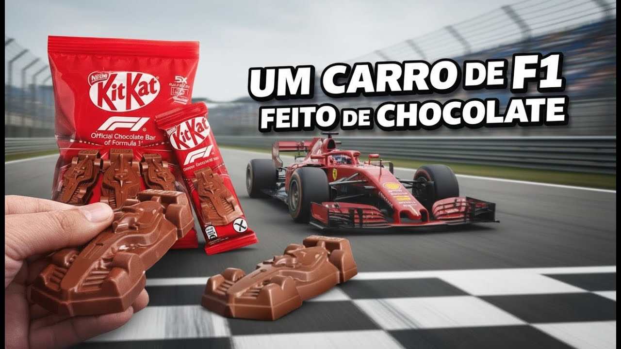 De olho no público jovem, KitKat lança carro de F1 de chocolate