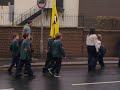 The well attended Remembrance Parade seen here marching down Loundside towards Chapeltown.