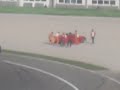 Montezemolo stuck in the gravel trap.