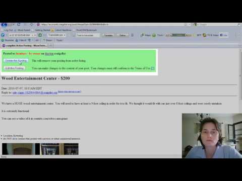 how to delete craigslist ad
