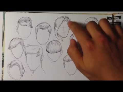 how to draw guy hair
