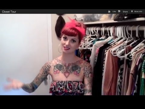 cherry dollface - Here is a tour of my old closet. Be sure to keep watching for a tour of my new (and better organized) closet! XOXO Cherry Dollface http://www.CherryDollface.com http://www.facebook.com/thecherrydo...
