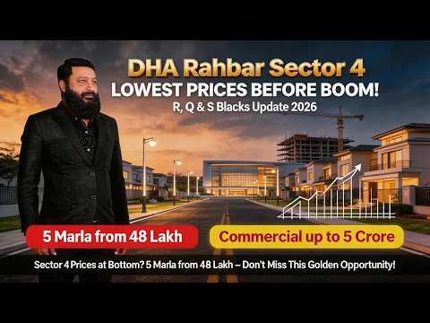 DHA Rahbar Sector 4 Latest Rates Feb 2026 | R, Q & S Block Prices | Best Property Investment Lahore DHA Rahbar Sector 4 Latest Rates Feb 2026 | R, Q & S Block Prices | Best Property Investment Lahore