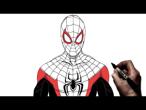 video-linktoworks-How To Draw Spiderman Miles Morales | Step By Step |...