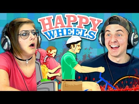 happy wheels teens react gaming smosh reacts to kids react