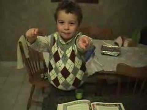 Mikey making kiddush