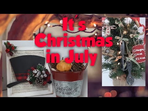 CHRISTMAS IN JULY DIY'S | Dollar Tree Christmas crafts | Friend Friday Hop