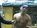 Muscle student singing