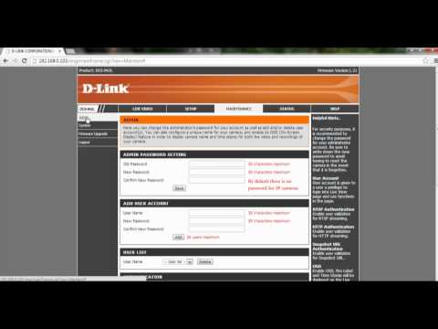 how to change time d'link camera