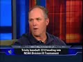 during the crazy baseball season trinity college had last year, head coach bill decker and team captain sean killeen got a chance to go on espn's first take and talk about the 37-0 season, before they traveled to the ncaa regionals.