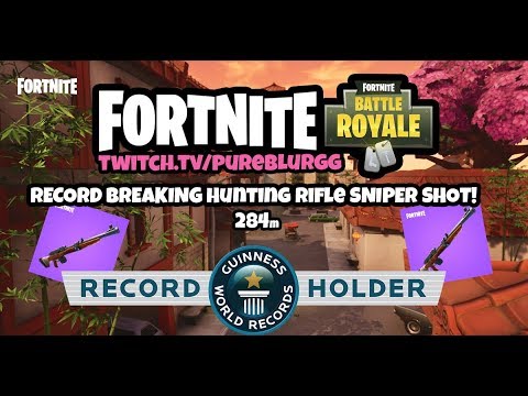 284m WORLD RECORD BREAKING Hunting Rifle SHOT! LONGEST Sniper Shot in Fortnite Battle Royale