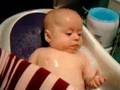 Funny girl in the bath