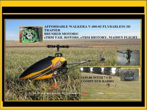 FLYBARLESS Walkera V400 3D TRAINER Heli has an e.T.R.M. A review by NightFlyyer.