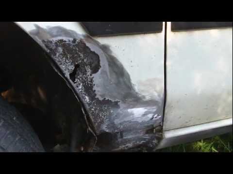 How to repair a rust hole on your vehicle.