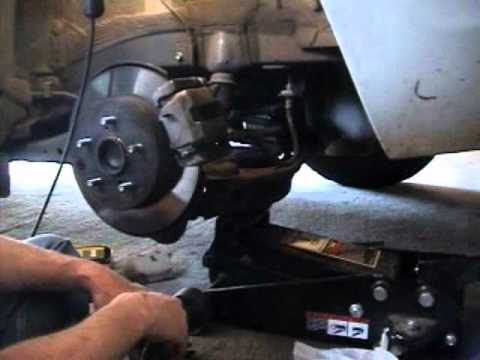 How to Change Replace Rear Brake Pads on a 2008 08 Toyota RAV4 RAV 4 DIY Tutorial Install Fix