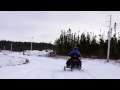 Snowmobiling trip in central Newfoundland