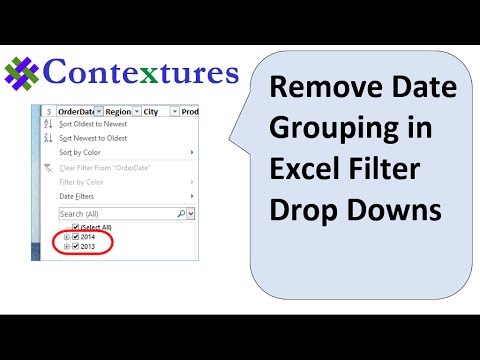 how to remove filter in excel