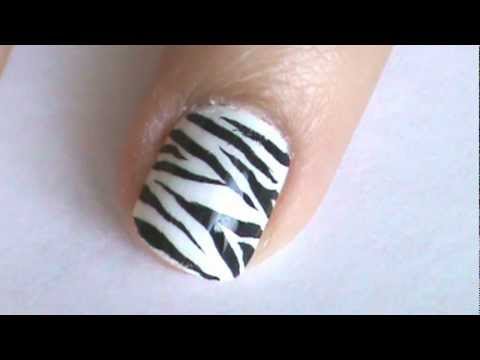 how to zebra paint your nails