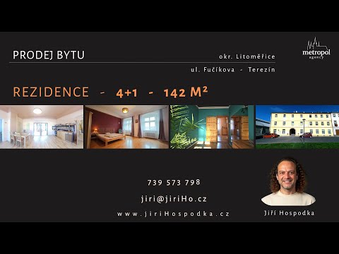 Video Prodej velkého bytu 4+1, 142 m² – Fučíkova, Terezín (Litoměřicko)