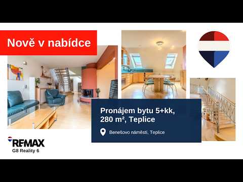 Video Pronájem nadstandardního mezonetového bytu 5+kk v centru města