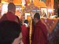 HH Jigdal Dagchen Sakya Receives Katags during Lamdre