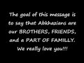 LOVE BETWEEN ABKHAZ AND GEORGIAN BROTHERS!