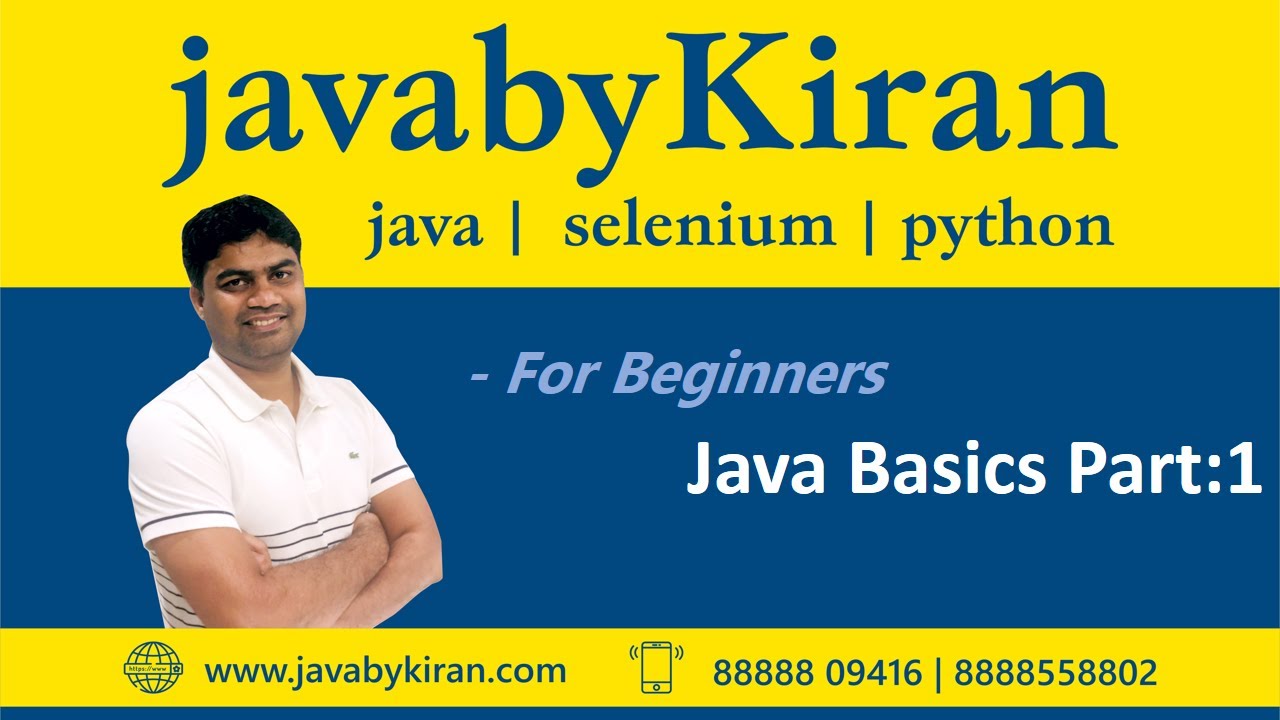 Java Basics Part:1|By Kiran Sir  | JAVA | SELENIUM | PYTHON |#TheKiranAcademy #javabykiran