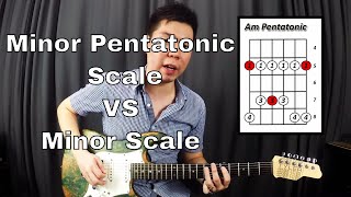 Electric Guitar Tutorial - Minor Pentatonic Scale Vs Minor Scale (How to use them effectively) Penta