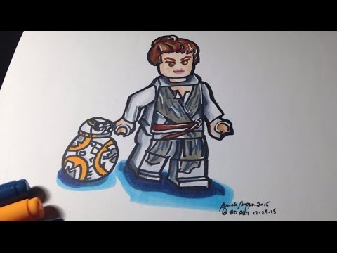video-linktoworks-How to draw Rey - Star Wars Force Awakens - Lego Speed...