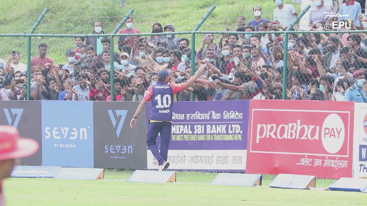 Boom Boom #Afridi addresses the passionate Nepalese Fans.