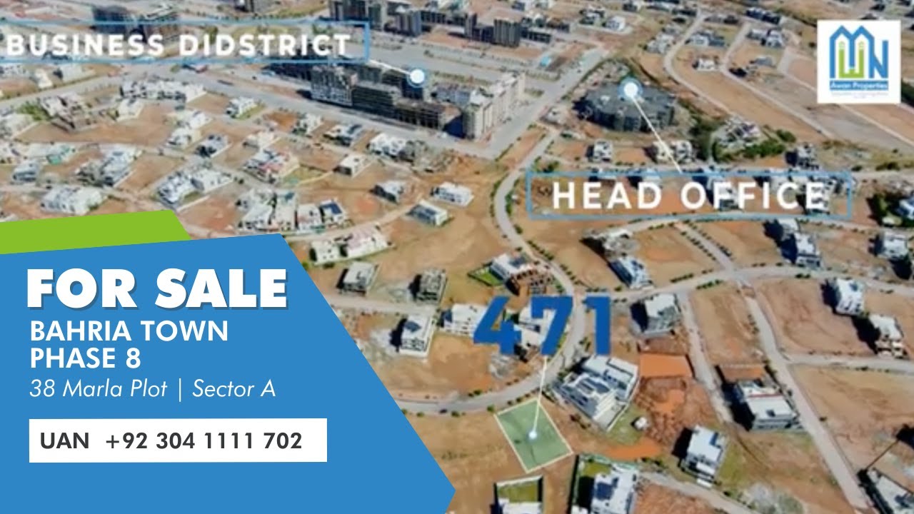 38 Marla Plot For Sale, Sector A, Bahria Phase 8, Bahria Town Rawalpindi