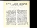 this is a 1951 recording. originally issued on the russian melodya label.
a 45 rpm dutch musical masterpiece society issue
david oistrakh, violin ; igor oistrakh, violin ; vladimir yampolsky, piano
j.s. bach_ sonata for 2 violins in c, bwv 1037

1-adagio
2-allabreve

i de-clicked and eq-ed the record myself.
for three years i have a website, where i post 