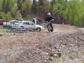 Moped jump in motocross track!!