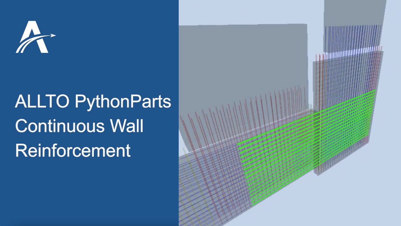 Continuous  Wall | Wall Reinforcement PythonParts in ALLPLAN
