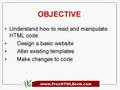www.FreeHTMLBook.com Seven Easy Steps to HTML Success