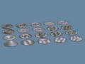 2D Standing Wave Patterns  circular fixed boundaries 