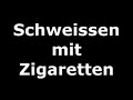 we weld a 1 mm solid copper plate with a cigarette imbued with liquid oxygen at the physikshow (physics show) of the university of bonn!!!
http://www.physikshow.uni-bonn.de/