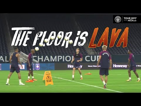 Video: THE FLOOR IS LAVA - MAN CITY KEEPY UP CHALLENGE! | Preseason Training
