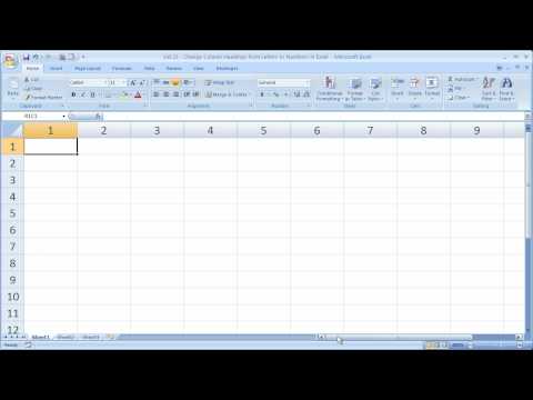 Change Column Headers From Numbers To Letters In Excel 2010