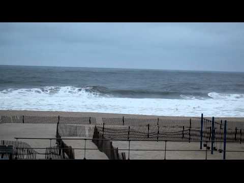 0 Belmar beach rough ocean today HD video 